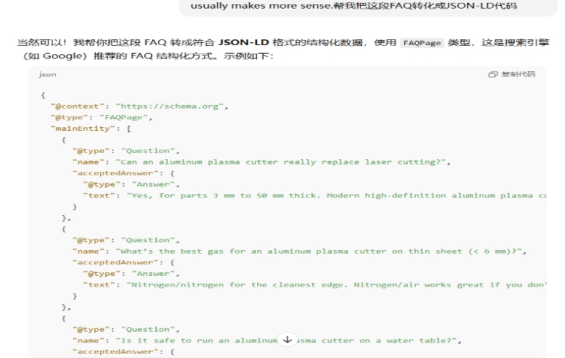 JSON-LD Code format utilizes AI for encoding